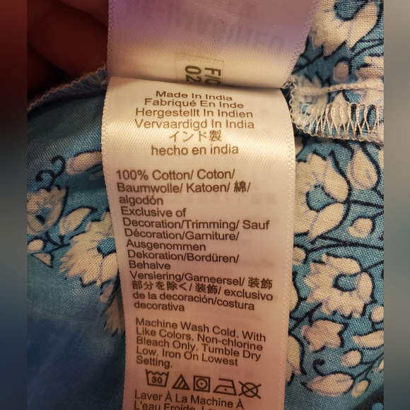 J. Crew White & Blue Block-Print Artist Top - Picture 11 of 13